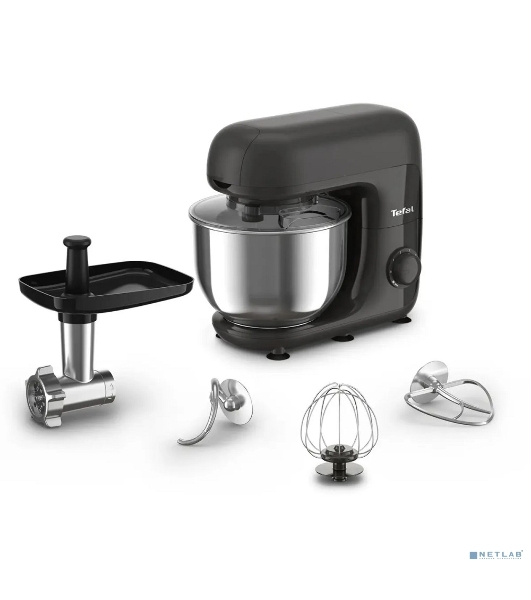 Кухонная машина Tefal Bake Essential QB161H38, черный/серебристый