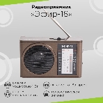 Радиоприемник портативный Сигнал Эфир-18 коричневый USB SD/microSD, фото 1