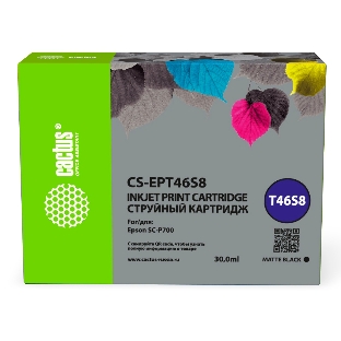Картридж струйный Cactus CS-EPT46S8 (T46S8) черный пигментный (30 мл) для Epson SureColor SC-P700
