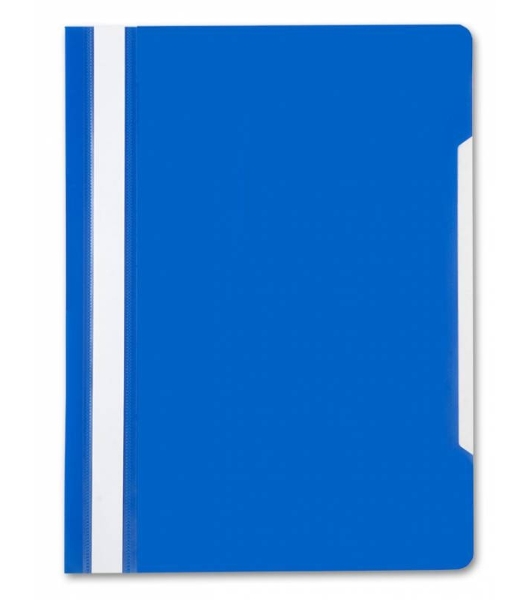Папка-скоросшиватель Бюрократ -PS20BLUE A4 прозрач.верх.лист пластик синий