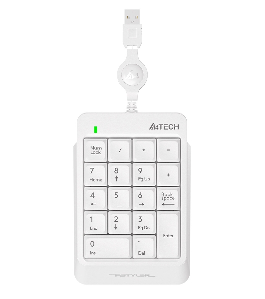 Числовой блок проводной A4Tech Fstyler FK13, USB, белый