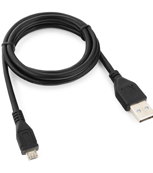 Кабель USB2.0 Pro Cablexpert CCP-mUSB2-AMBM-1M, AM/microBM 5P, 1м, экран, черный, пакет