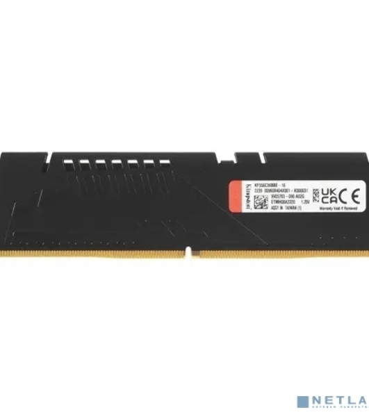 Оперативная память Kingston Fury Beast, DDR5, 16Gb (1x16GB), 5600MHz, CL36, DIMM, с радиатором, черный