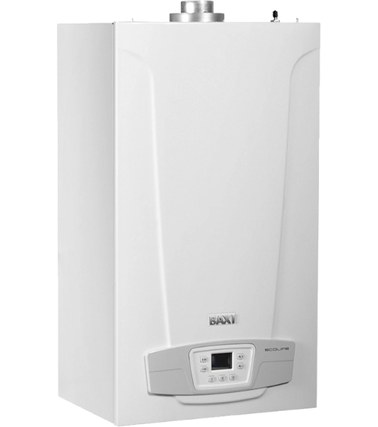 Котел газовый BAXI ECO LIFE 24F настен, 24 кВт, двухконтурный, с закрыт. кам. сгор.