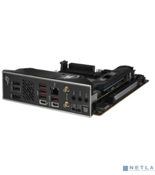 Материнская плата ASUS ROG STRIX B650E-I GAMING WIFI, AM5, AMD B650, 2xDDR5, 2xSATA, 2xM.2, 1xPCIe 5.0 x16, 1xHDMI, 1x 2.5Gb LAN, 4xUSB-A 3.2 Gen 2, 1xUSB-A 3.2 Gen 1, 1xUSB-C 3.2 Gen 2x2, 3x3.5 мм, 7.1, Mini-ITX
