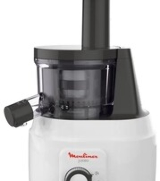 Соковыжималка Moulinex ZU150110 белый/черный, шнековая вертикальная, 150 Вт, 800 мл, электронное, реверс