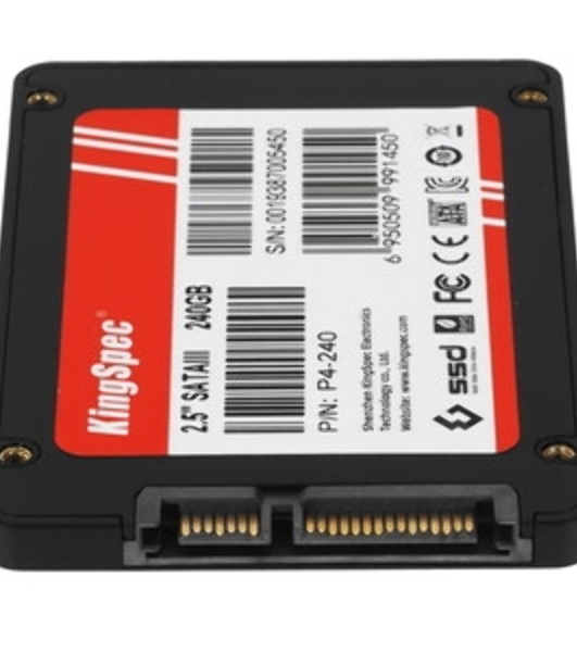 Накопитель SSD KingSpec P4-240, 240Gb, SATA III, 2.5', R/W 570/500