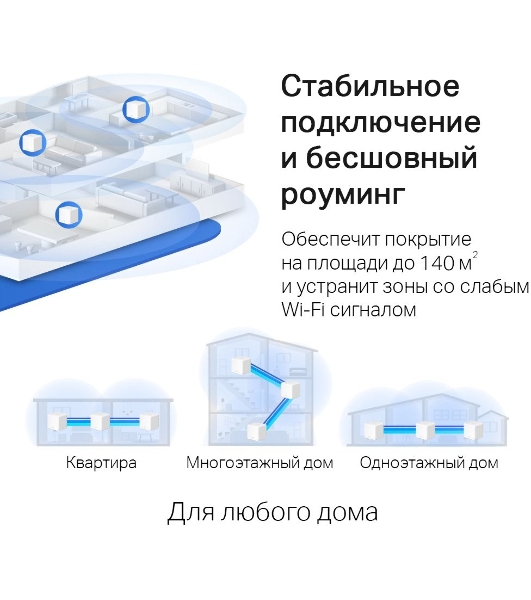 Бесшовный Mesh роутер Mercusys Halo H30G(3-pack) AC1300 10/100/1000BASE-TX