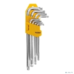 Набор ключей имбусовых Tamper-Torx Kranz 9 шт., ТТ10-ТТ50, закаленные, удлиненные, никель, фото5