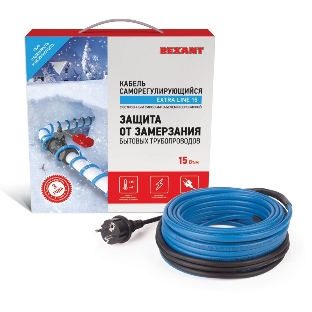 Греющий саморегулирующийся кабель Rexant на трубу 15MSR-PB 15M (15м/225Вт)