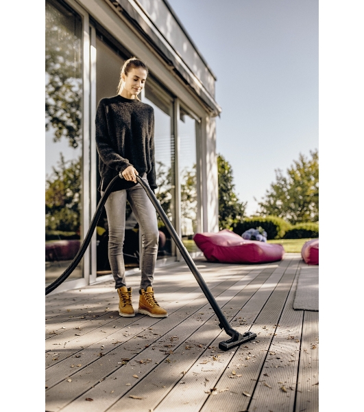 Строительный пылесос Karcher WD 3 P S V-17/4/20 желтый, 1000 Вт, уборка сухая/сбор воды, пылесборник мешок/контейнер, 17 л