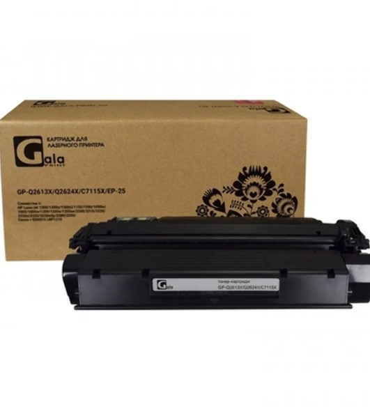 Картридж лазерный GalaPrint GP-Q2613X/Q2624X/C7115X черный (4000 стр) для HP LJ 1000/1005/1200/1300/1150/1150n/1300/1300n/1300xi/3300/3310/3320/3330/3380 Canon LBP-1210