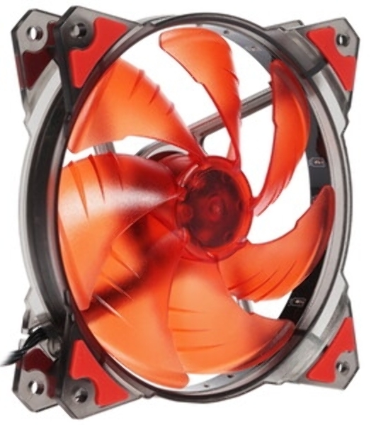 Вентилятор для корпуса Crown CMCF-12025S-1220 черный/красный, 120 мм, 1650 об/мин, 28 дБ, 3 pin
