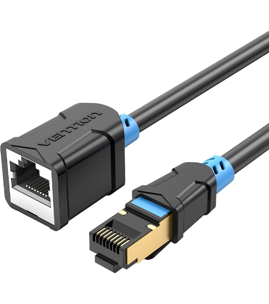 Патч-корд удлинитель Vention прямой SSTP cat.6, RJ45 - 3 м. черный