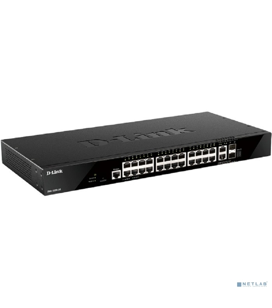 Коммутатор D-Link DGS-1520-28/A1A, 24×1 Гбит/с + 2×10 Гбит/с Base-T + 2×10 Гбит/с SFP+, управляемый