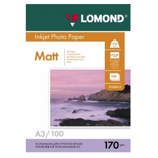 Фотобумага Lomond 0102012 A3/170г/м2/100л./белый матовое/матовое для струйной печати