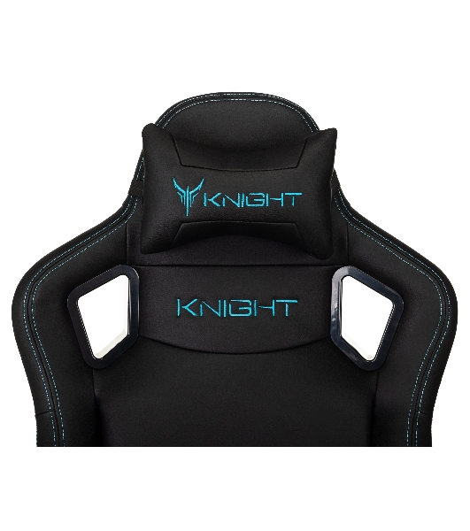 Кресло Knight Outrid Smile черный, экокожа, 120 кг, механизм качания