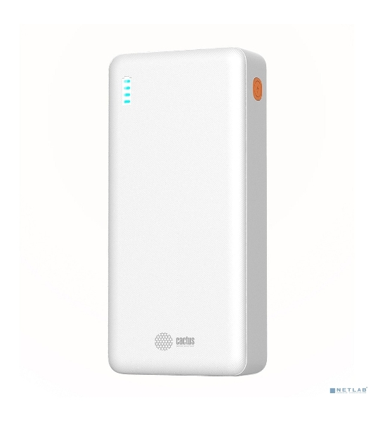 Портативный аккумулятор Cactus CS-PBFSEA-20000 20000mAh 4.5A USB-A/2xUSB-C белый