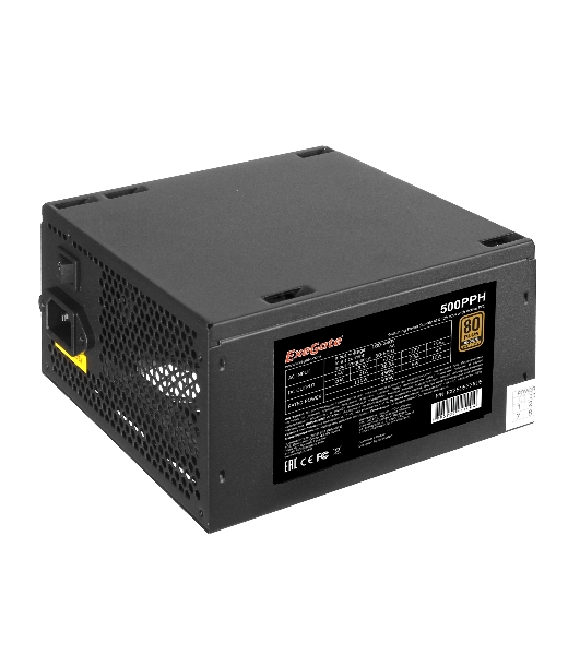Блок питания ExeGate 500PPH-OEM (EX280577RUS-OEM), 500Вт, 80 PLUS, 120Вт, черный