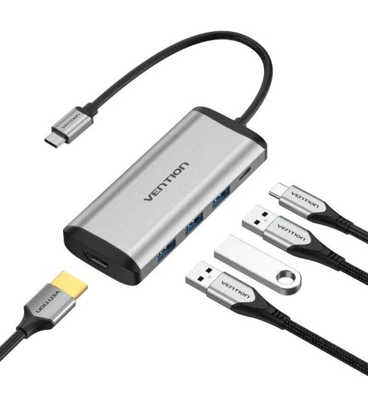 Мультифункциональный хаб Vention USB Type-C 5 в 1