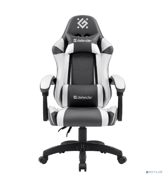 Кресло Defender Fortune серый, экокожа, 120 кг