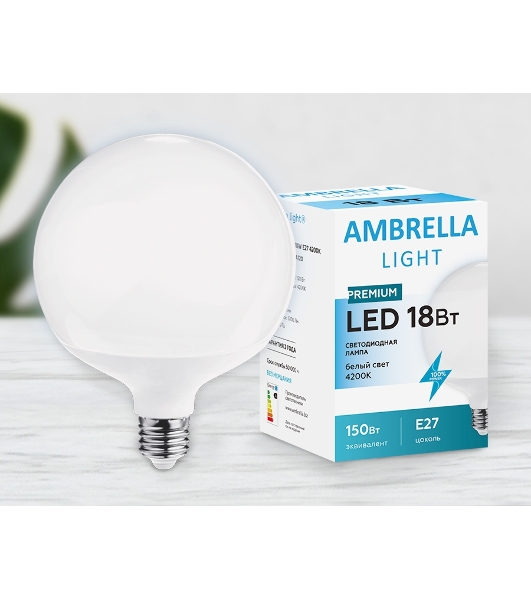 Лампа светодиодная 201177 LED A120-PR 18W E27 4200K (200W)
