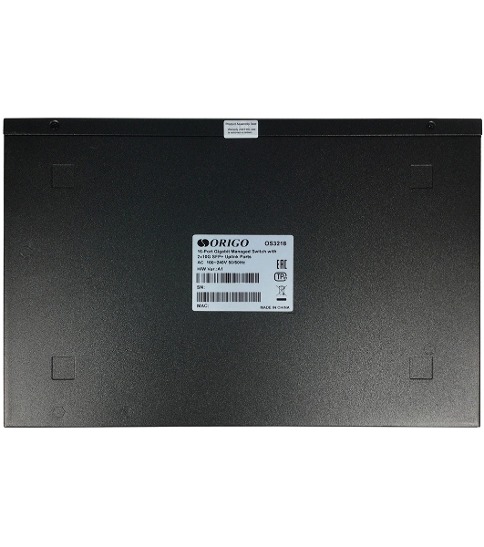 Коммутатор управляемый ORIGO OS3218/A1A, L3, 16x1000Base-T, 2x10Gbase-X SFP+, консольный порт RJ-45, комплект для установки в 19' стойку