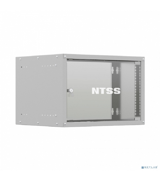 Шкаф коммутационный NTSS LIME (NTSS-WL6U5535GS) настенный 6U 550x350 мм пер. дв. стекл несъемн. бок. пан. 30 кг серый 8.3 кг 110 град. IP20