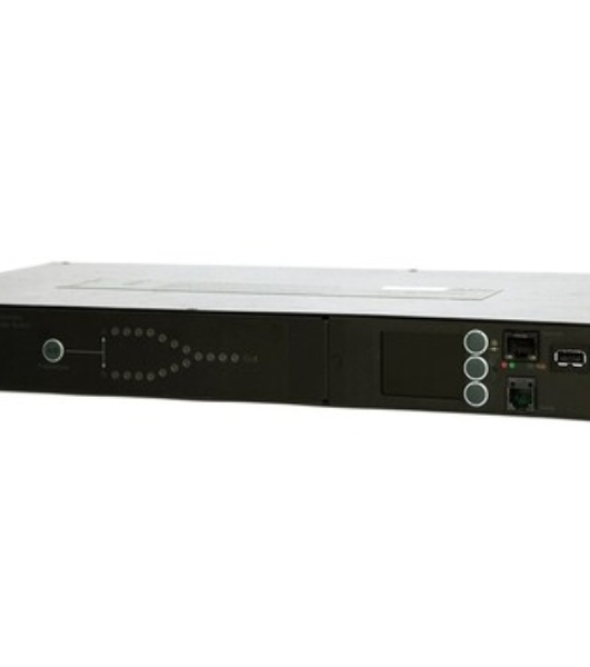 Стоечный автоматический переключатель ввода резерва APC Rack ATS, 230V, 16A, C20 in, (8) C13 (1) C19 out