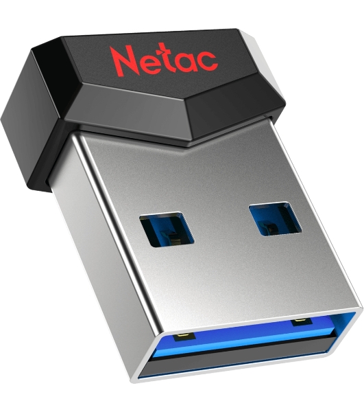 Флешка USB Netac UM81 (NT03UM81N-032G-20BK), 32Gb, USB 2.0, R/W 30/10, черный/красный