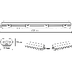 Светильник линейный Gauss СПП-Т8-G13 LITE 220-230V IP65 665x60x55мм для LED ламп 1х600мм 1/16, фото 1