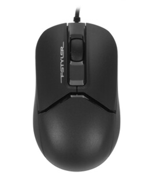 Мышь проводная A4Tech Fstyler FM12S черный, 1200 dpi, USB, кнопки - 3