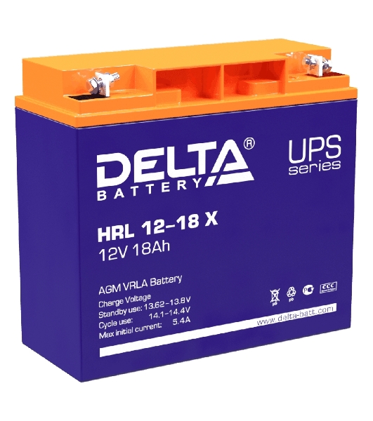 Батарея Delta HRL 12-18 X (17.8 А\ч, 12В) свинцово- кислотный аккумулятор
