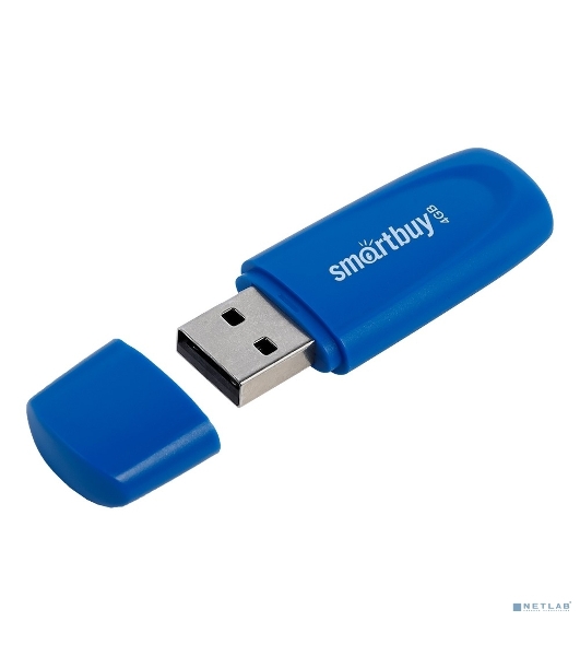 Флешка USB Smartbuy Scout Blue (SB004Gb2SCB), 4Gb, USB 2.0, R/W 15/8, синий