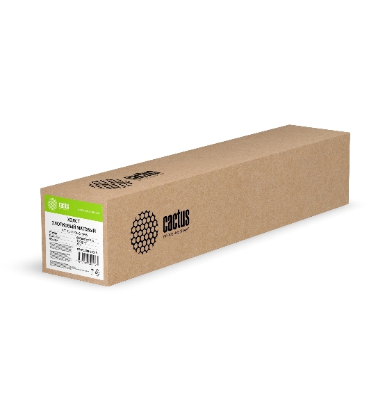 Холст Cactus CS-MC400-61015 24'(A1) 610мм-15.2м/400г/м2/белый хлопок для струйной печати втулка:50.8мм (2')