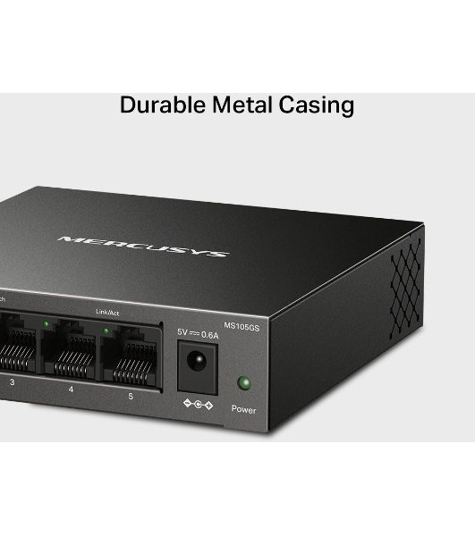 Коммутатор настольный Mercusys MS105GS с 5 гигабитными портам