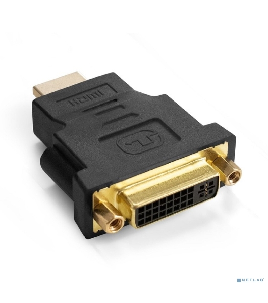 Переходник DVI-D-HDMI ExeGate EX-HDMI-DVI-3 (25F/19M, v 1.4b, позолоченные контакты, экран)
