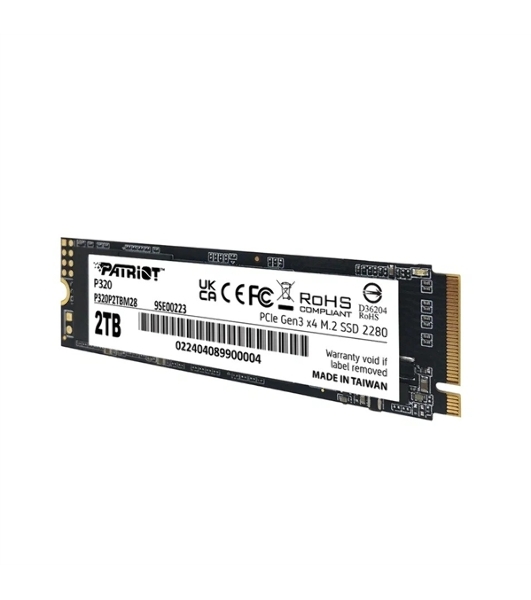 Накопитель SSD Patriot P320 2ТБ, M.2 2280, NVMe, R/W 3000MB/2200Mb/s