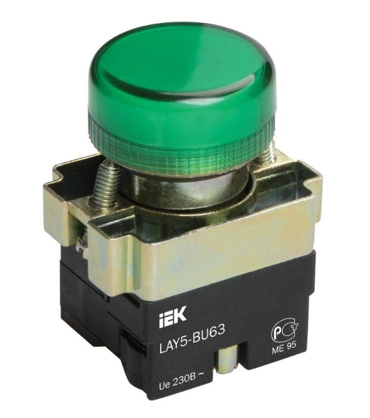 Арматура светосигнальная LAY5-BU63 d22мм зел. IEK BLS50-BU-K06