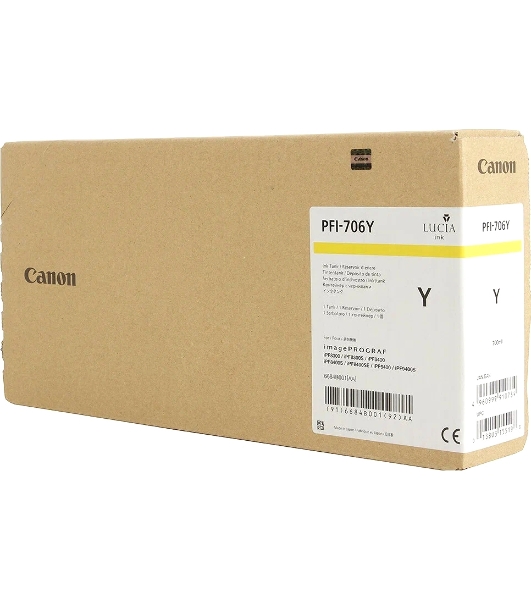 Картридж струйный Canon PFI-706 Y желтый для iPF8300S/8400/9400S/9400 (6684B001)