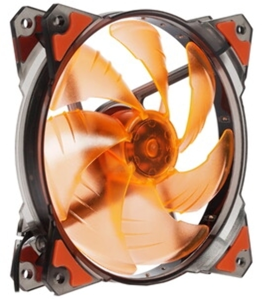 Вентилятор для корпуса Crown CMCF-12025S-1223 черный/оранжевый, 120 мм, 1650 об/мин, 28 дБ, 3 pin