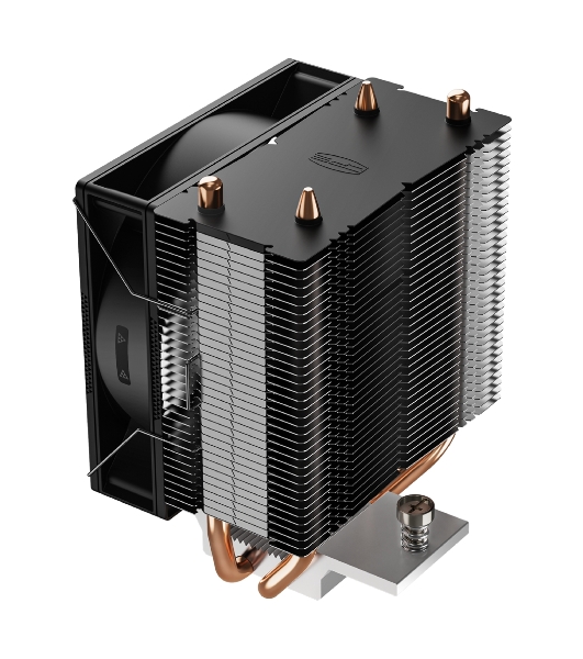 Кулер для процессора PCCooler R200 S115X/1200/1700/AM4/AM5 (TDP 110W, 90мм Non LED Fan, 2 тепловые трубки 6мм, 2200RPM, 28,3dBa)
