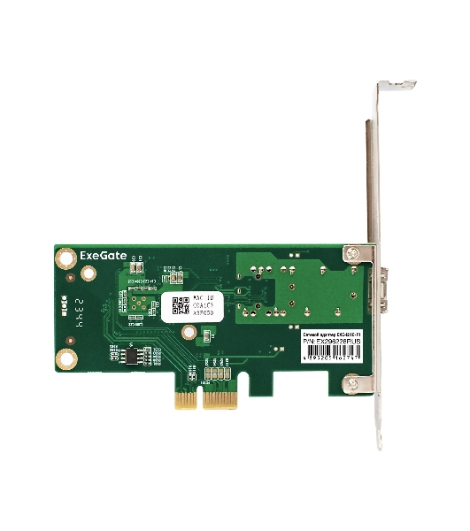 Комплект: Сетевой адаптер SFP ExeGate EXE-i210-F1 + Трансивер Single-Mode до 20км EXT-1G-SM1310-LC2-20KM (EX296228RUS: PCI-E x1 v2.0, порты 1x SFP (10/100/1000Mb/s), Gigabit Server NIC Intel Chipset I210-F1 + EX298328RUS: Tx:1310/Rx:1310 нм, до 20 км, разъем Duplex LC)