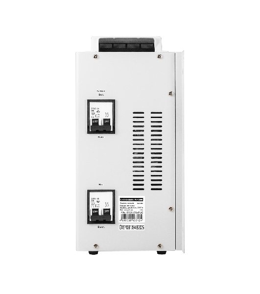 Стабилизатор напряжения настенный ExeGate Master AV-15000 (15000ВА, вход 140-260В, цветной дисплей, выход 220В±8%, КПД 98%, 5 уровней защиты, задержка, усиленный метал.корпус, 1*Schuko+клем.колодка, RTL)