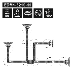 Кронштейн для четырех мониторов 13'-32' настольный ExeGate EDM4-3210-11 (VESA 75x75, 100x100, макс.нагрузка 4х10 кг, наклон -90°/+90°, поворот -90°/+90°, вращение 360°, 2 способа крепления: сквозное и струбцина, цвет черный), фото4