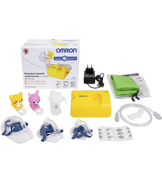 Ингалятор OMRON NE-C24 Kids компрессорный, детский, желтый