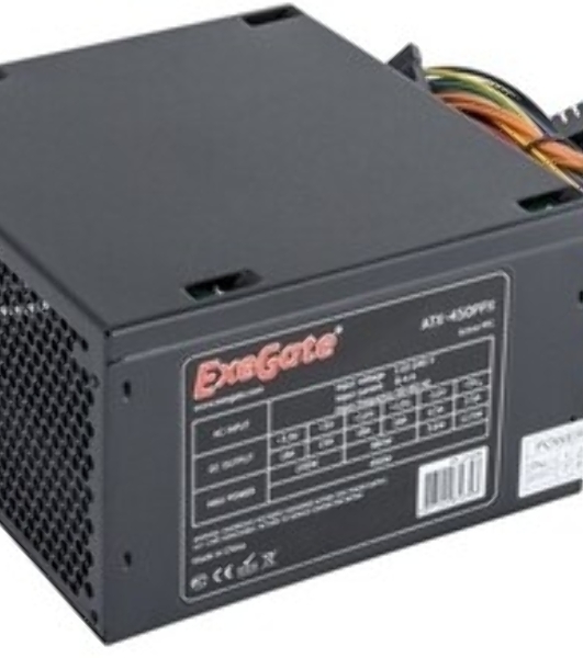 Блок питания ExeGate 450PPX (EX221640RUS), 450Вт, 120мм, черный