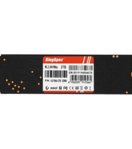 Накопитель SSD KingSpec XG7000, 2Tb, PCIe 4.0 x4, M.2 2280, NVMe, R/W 7400/6600, с радиатором