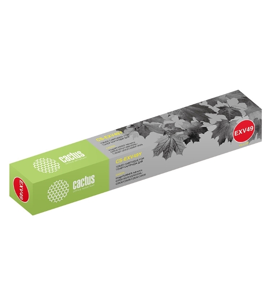 Картридж лазерный Cactus CS-EXV49Y желтый (19000 стр.) для Canon IR C3320/C3320i/C3325i/C3330i/C3500/C3520i MFP/C3525i MFP/C3530i MFP