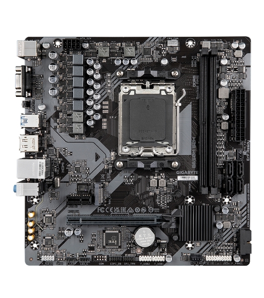 Материнская плата Gigabyte B650M S2H (V1.2/V1.4), AM5, AMD B650, 2xDDR5, 4xSATA, 1xM.2, 1xPCI-E 4.0 x16, 3xUSB-A 3.2 Gen 1, 1xUSB-C 3.2 Gen 1, 1x 1Gb LAN, 3x3.5 мм, 7.1, Micro-ATX